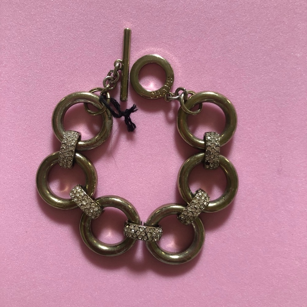 NWT Chaps Gold-Tone Crystal Link Bracelet - Women Jewelry